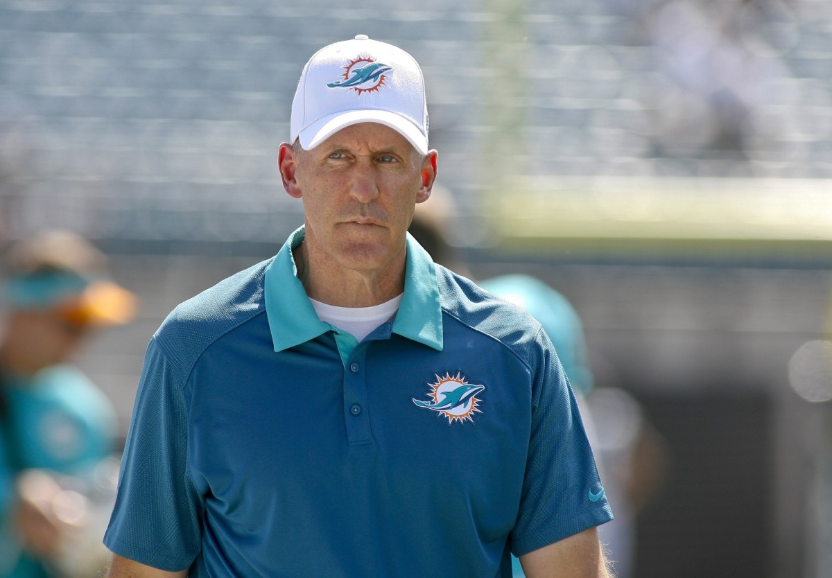 Detroit Lions Coach Dan Campbell served under new Las Vegas Raiders Senior Offensive Assistant Joe Philbin (above) while the two were on the Miami Dolphins' coaching staff.
