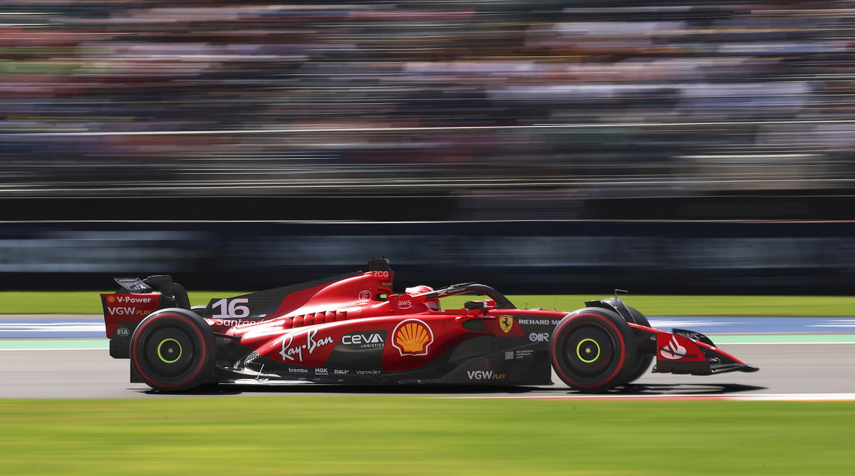 Ferrari in a F1 race.