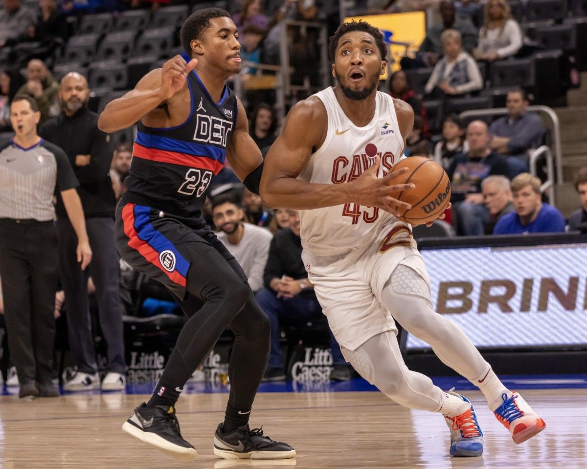 Donovan Mitchell is dealing with knee soreness heading into Friday's matchup against the Pistons.