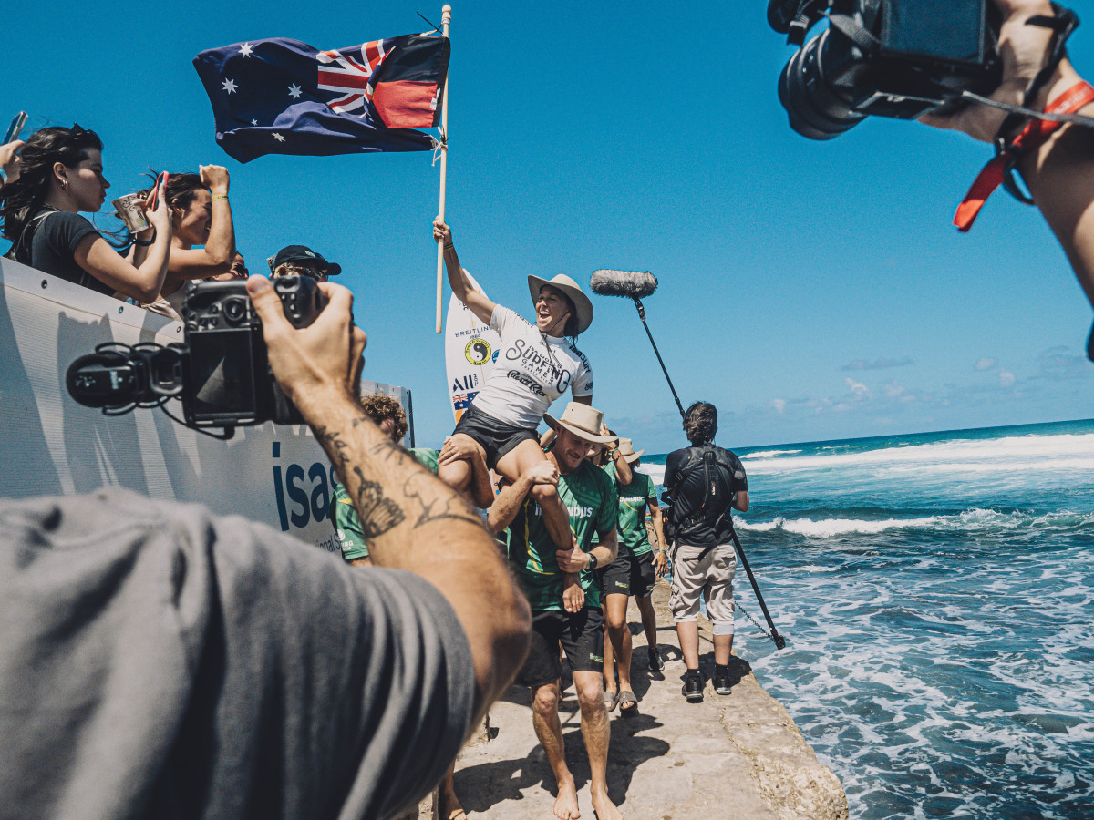 Sally Fitzgibbons wins 2024 ISA World Surfing Games gold medal