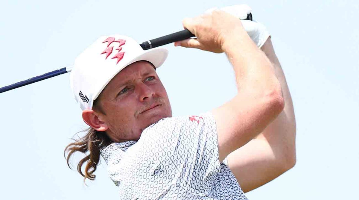 Cameron Smith of Ripper GC plays a tee shot during the 2024 LIV Golf Invitational Jeddah at Royal Greens Golf & Country Club in Jeddah, Saudi Arabia.