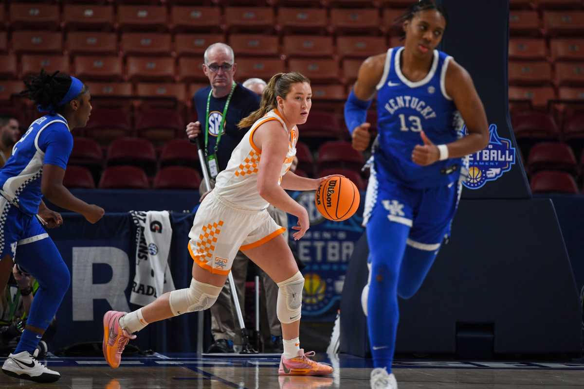 Tennessee Lady Volunteers G Tess Darby during the win over Kentucky. (Photo by McKenzie Lange of the USA Today Network)