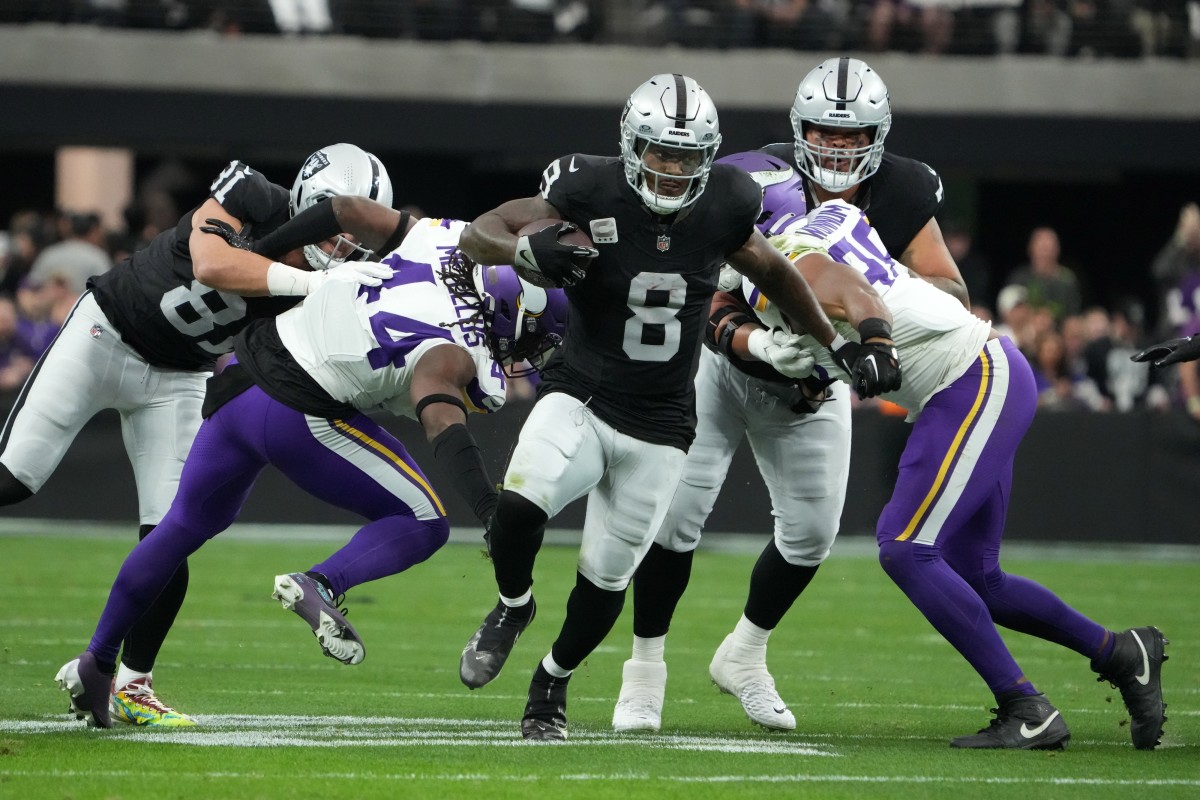 Las Vegas Raiders Coach Antonio Pierce wants to see more of running backs Josh Jacobs and Zamir White in the backfield.