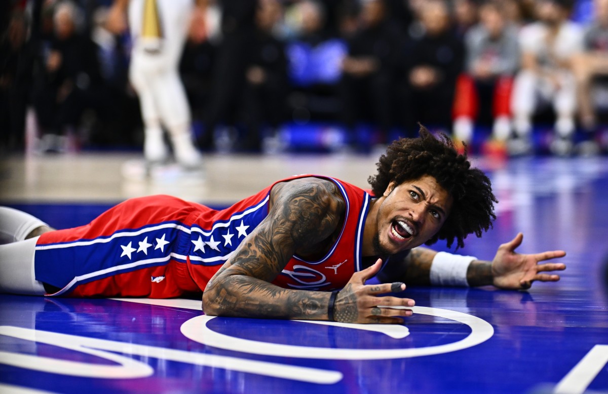 Kelly Oubre shows frustration as the Sixers fell short to the Pelicans on Friday.