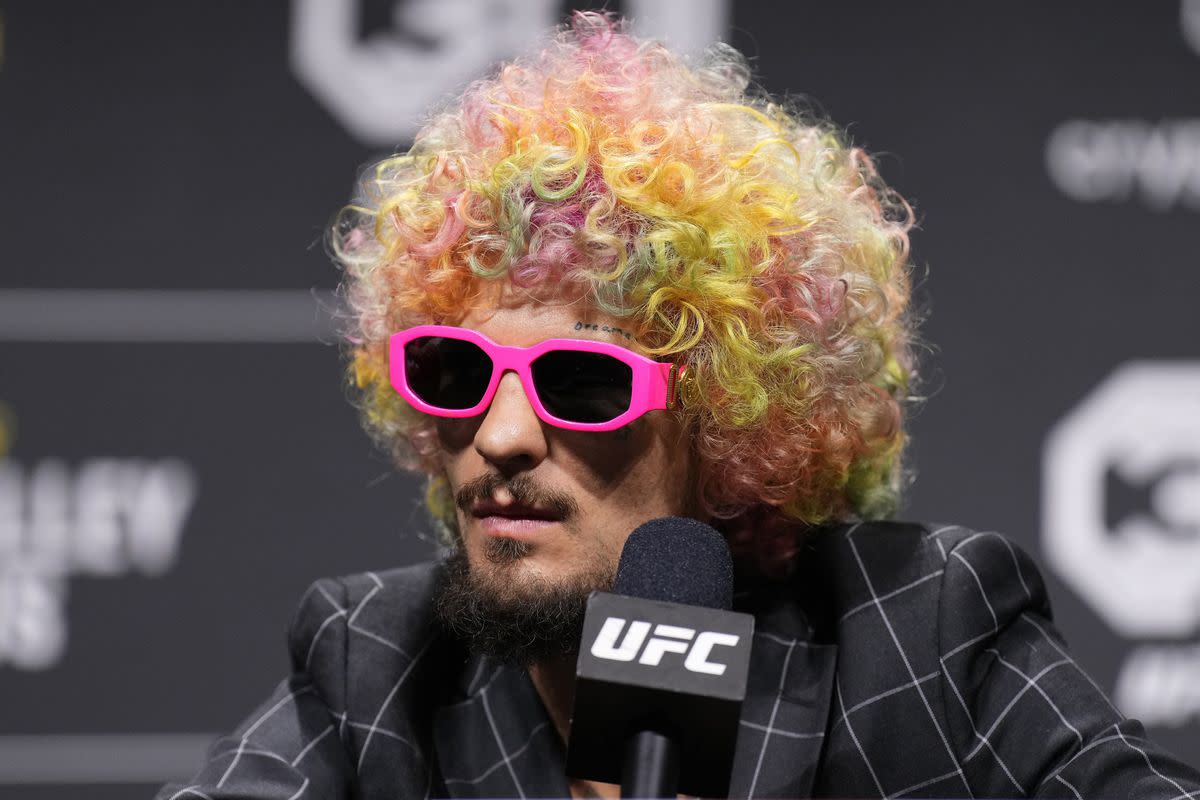 Sean O'Malley during a UFC press conference.