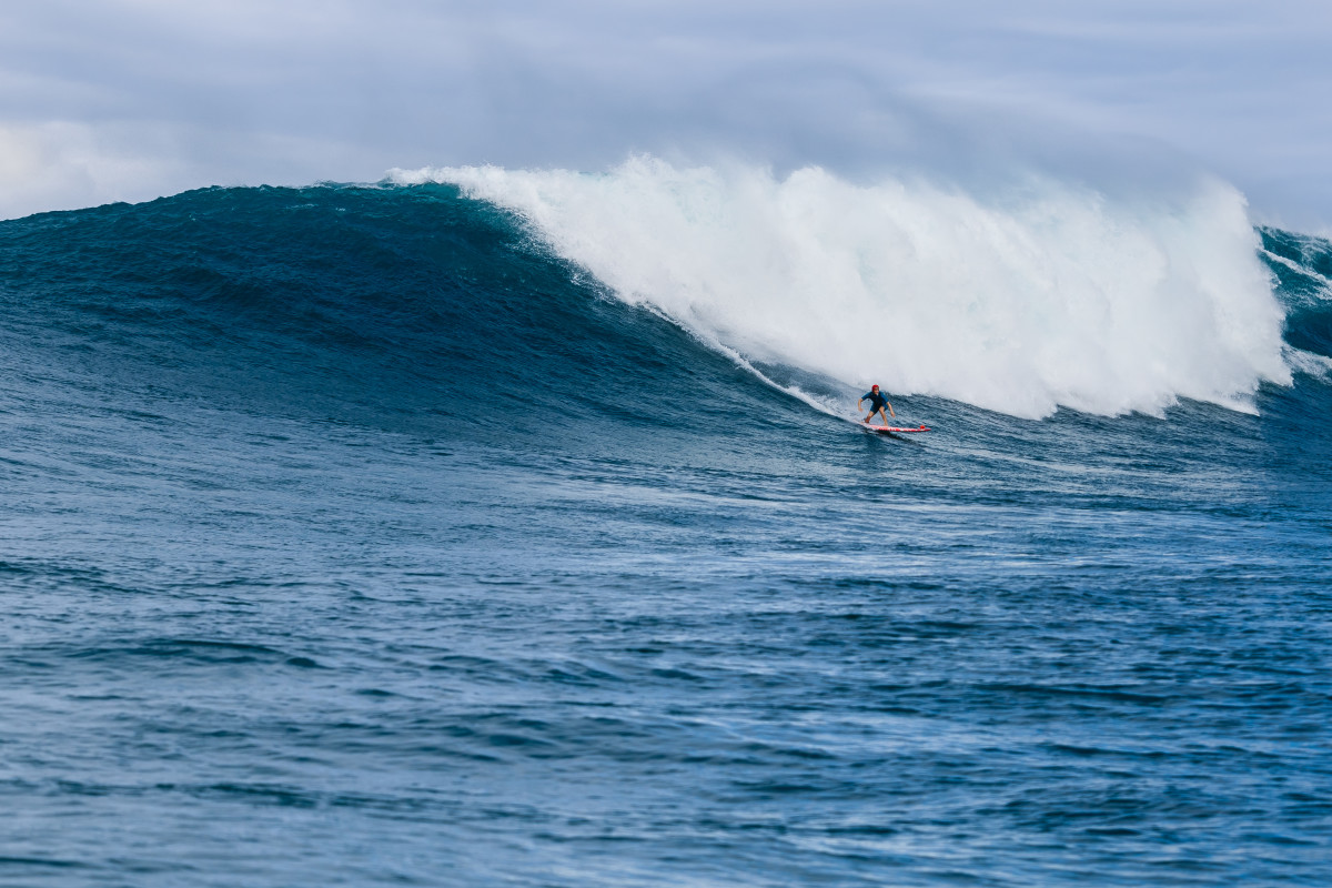 Bianca Valenti in Hawaii at the Red Bull Magnitude women's big wave event.