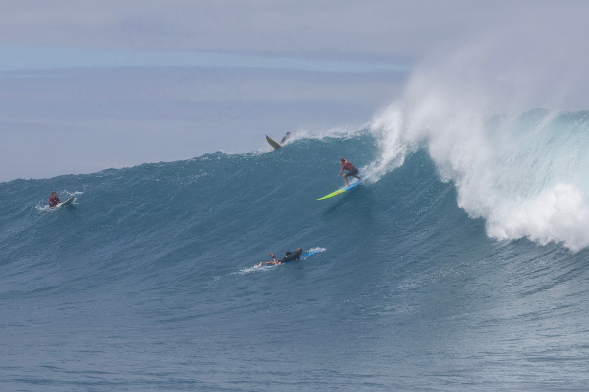 Skylar Lickle in Hawaii at the Red Bull Magnitude women's big wave event.