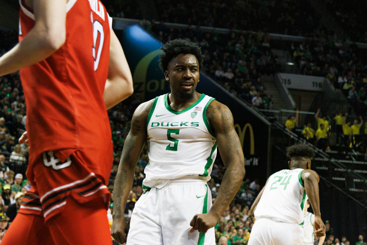 The fifth-year guard helped spark Oregon's second half comeback.