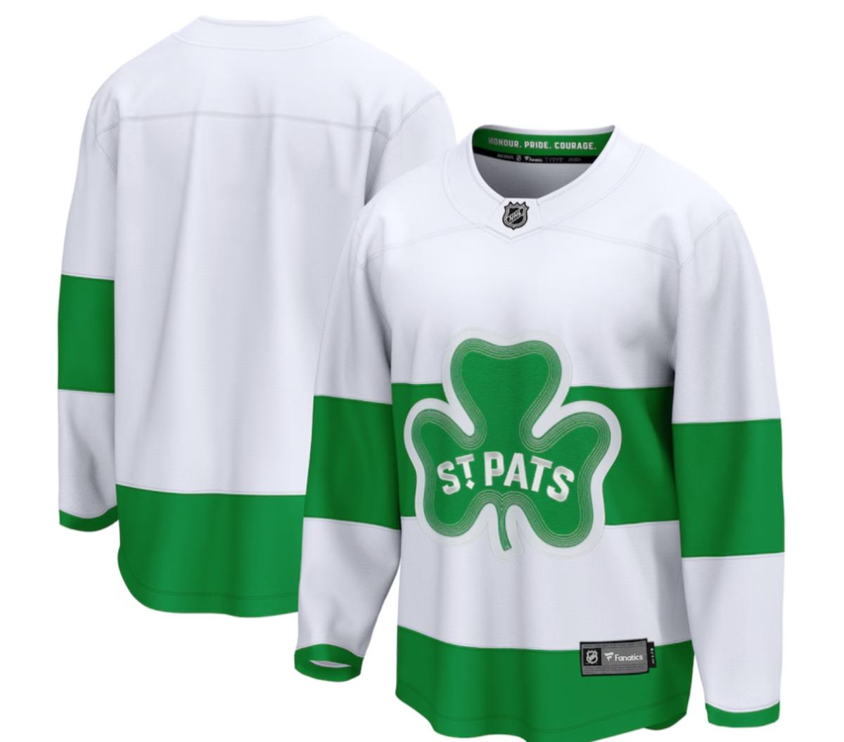 Men's Toronto Maple Leafs Fanatics Branded White St. Patricks Alternate Premier Breakaway Jersey - $134.99