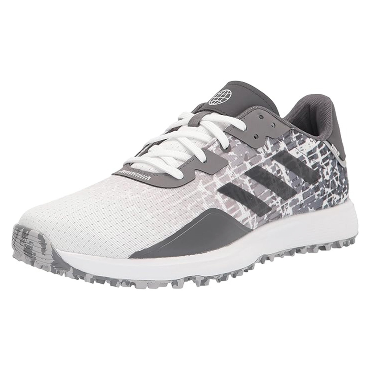 The Adidas S2G Spikeless 23 Golf Shoes in Footwear White are on sale right now at Amazon