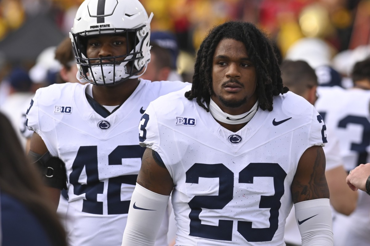 Penn State's Curtis Jacobs could be a fit for the Las Vegas Raiders in the 2024 NFL Draft.