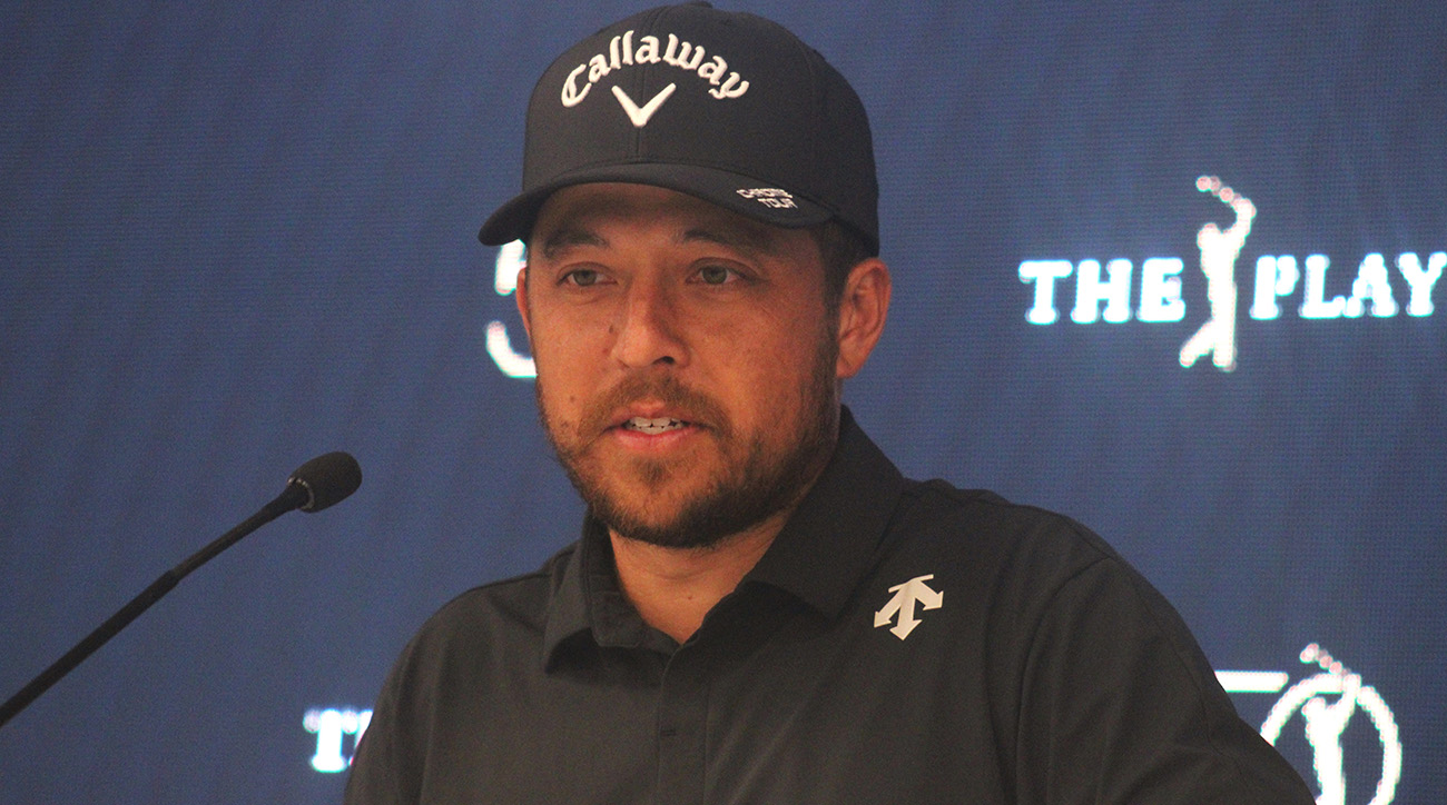 Xander Schauffele speaks during a press conference for The Players Championship in Ponte Vedra Beach, Florida, on March 12, 2024.