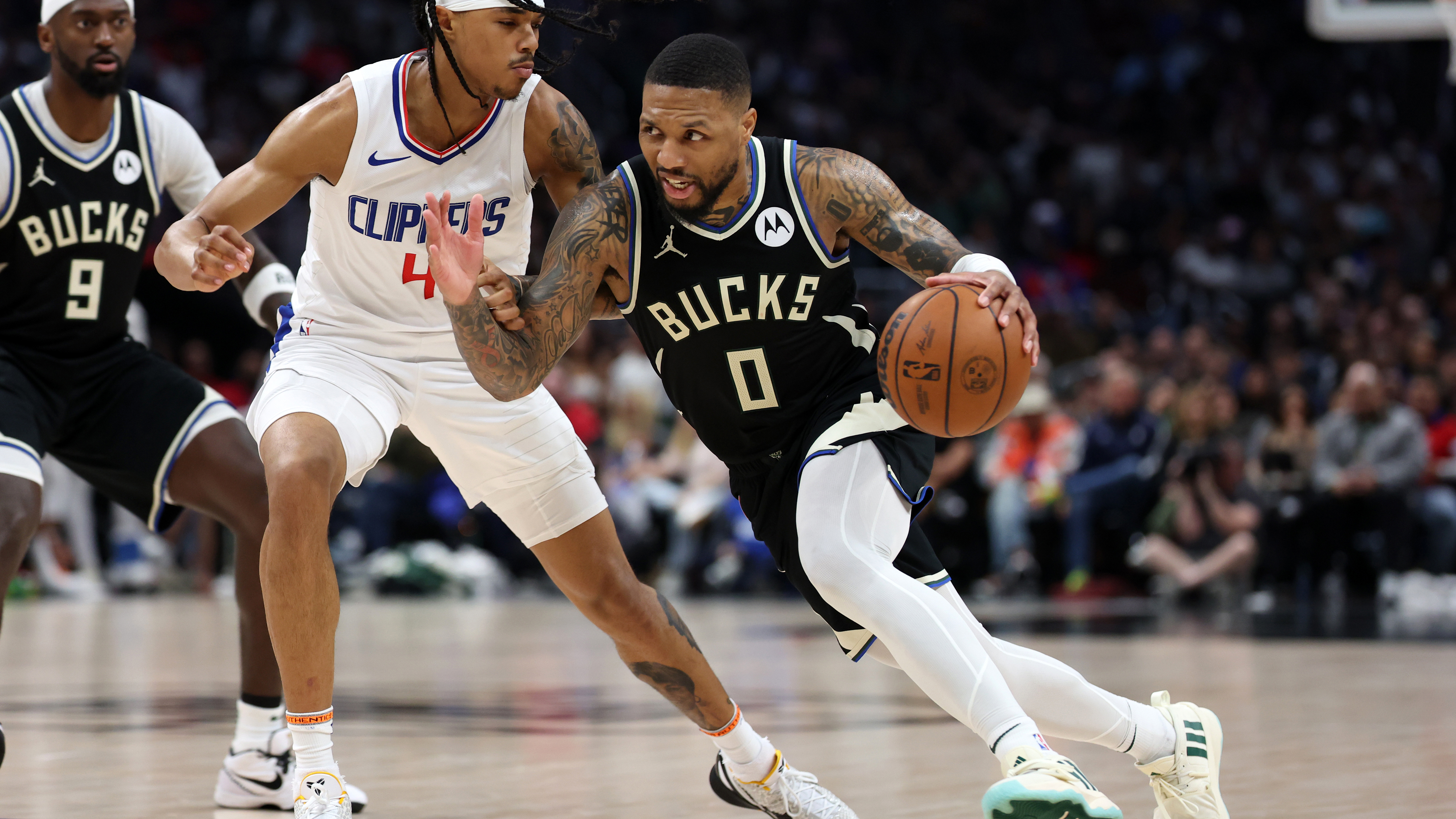 Milwaukee Bucks guard Damian Lillard.