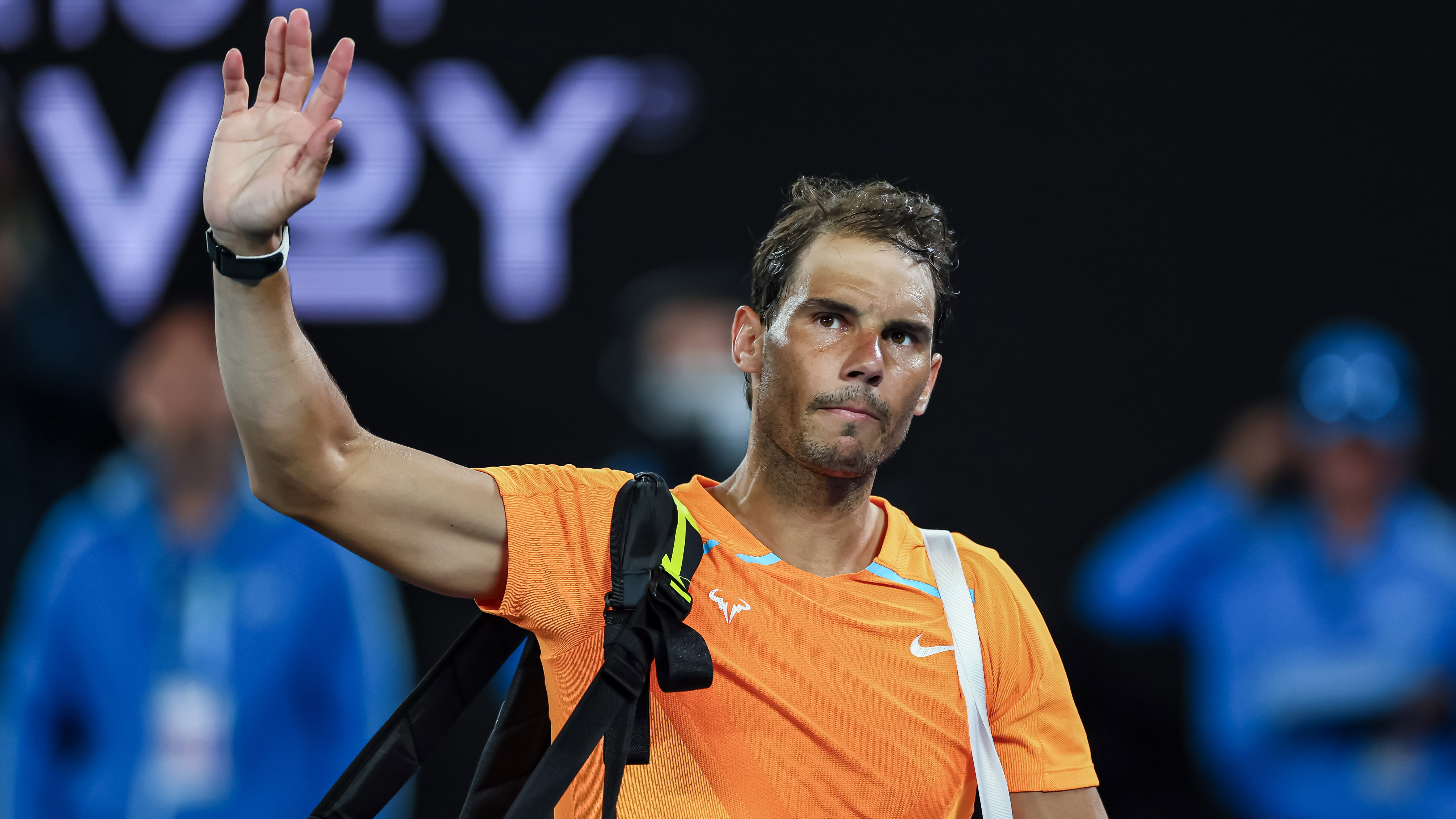 Rafael Nadal after his second round match on day three of the 2023 Australian Open.