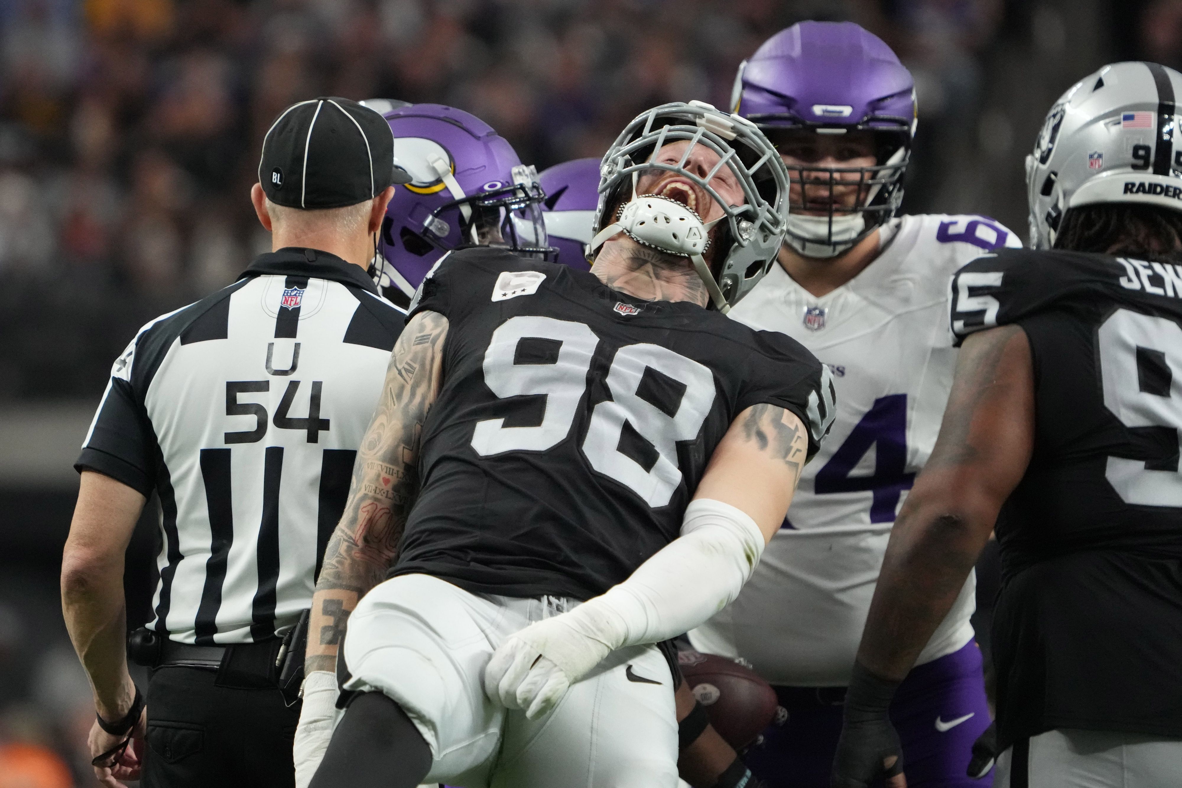 Las Vegas Raiders star Maxx Crosby is getting healthy from knee and hand surgeries this offseason.