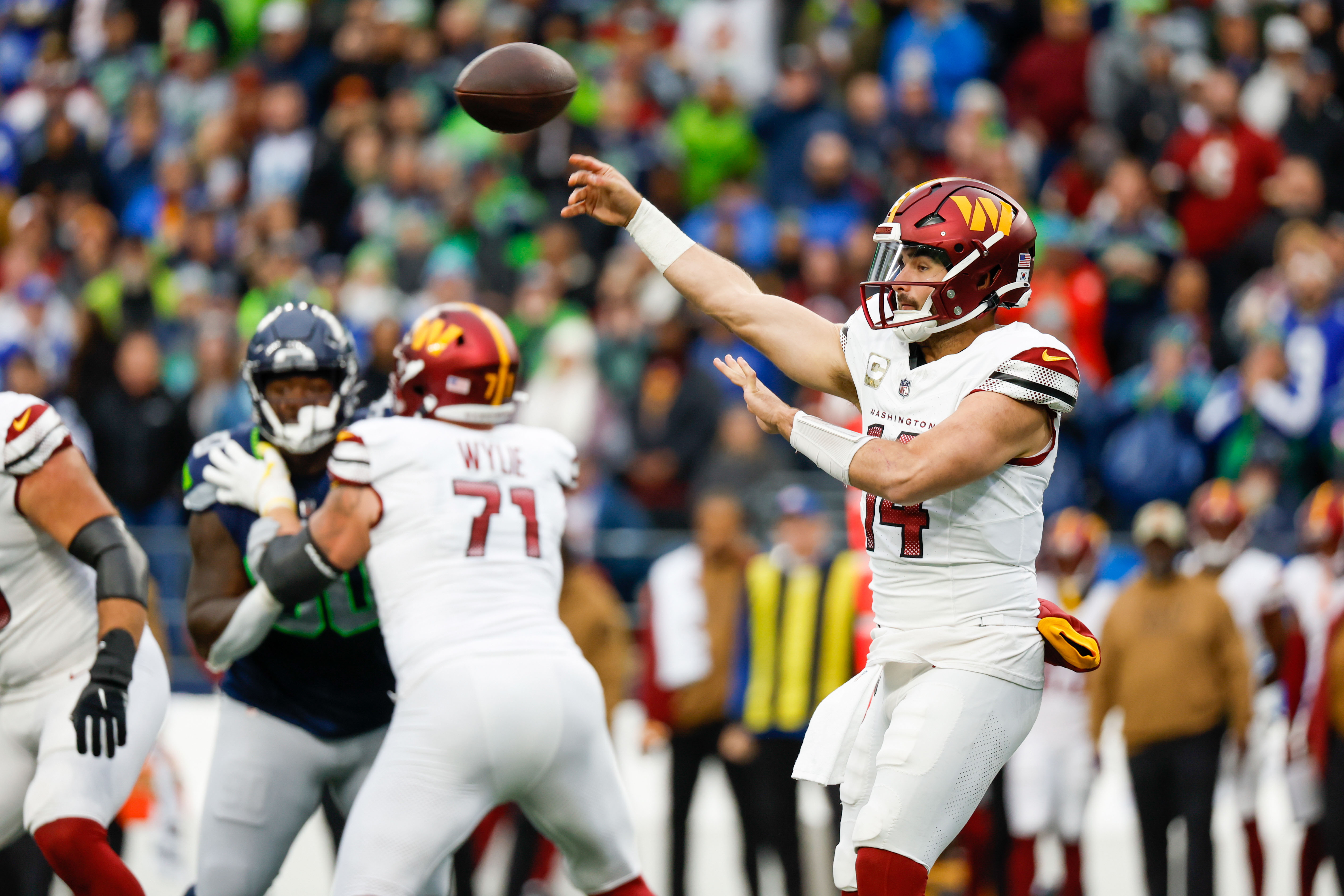 Though he led the NFL in interceptions, Sam Howell had plenty of positive moments in his first year as a starter in Washington, including throwing three touchdowns against Seattle on the road.