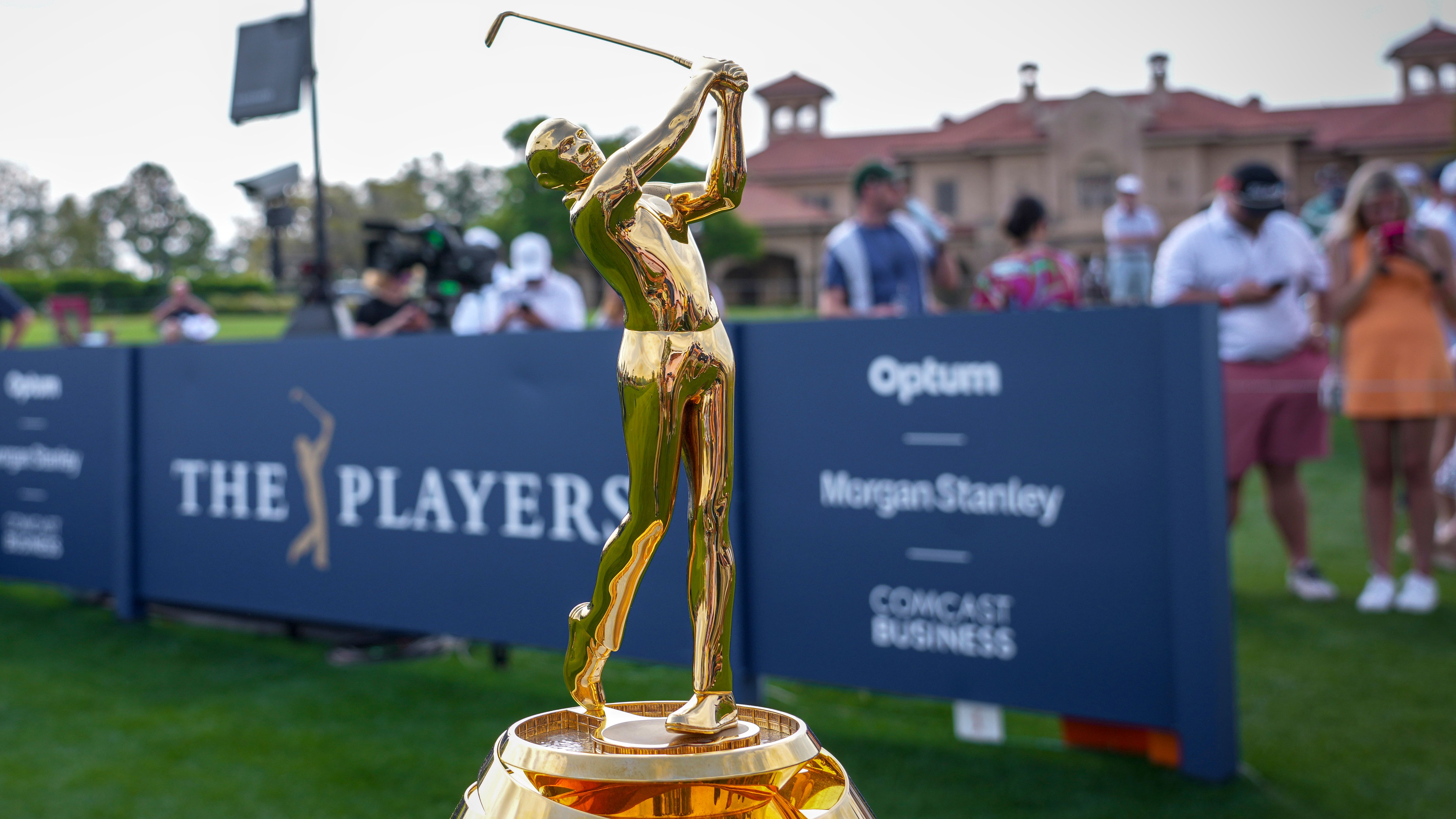 General view of the Champions trophy at the Players Championship.