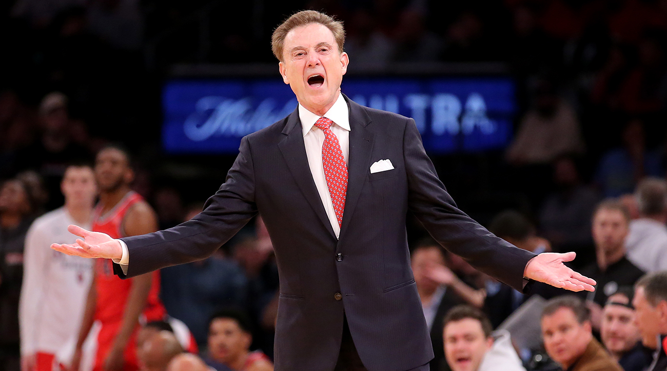 St. John’s men’s basketball coach Rick Pitino reacts during his teams game against Seton Hall in the Big East tournament on March 14, 2024.