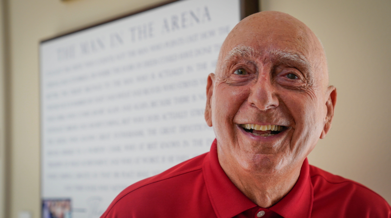 Dick Vitale recovers from surgery at his home in Florida.
