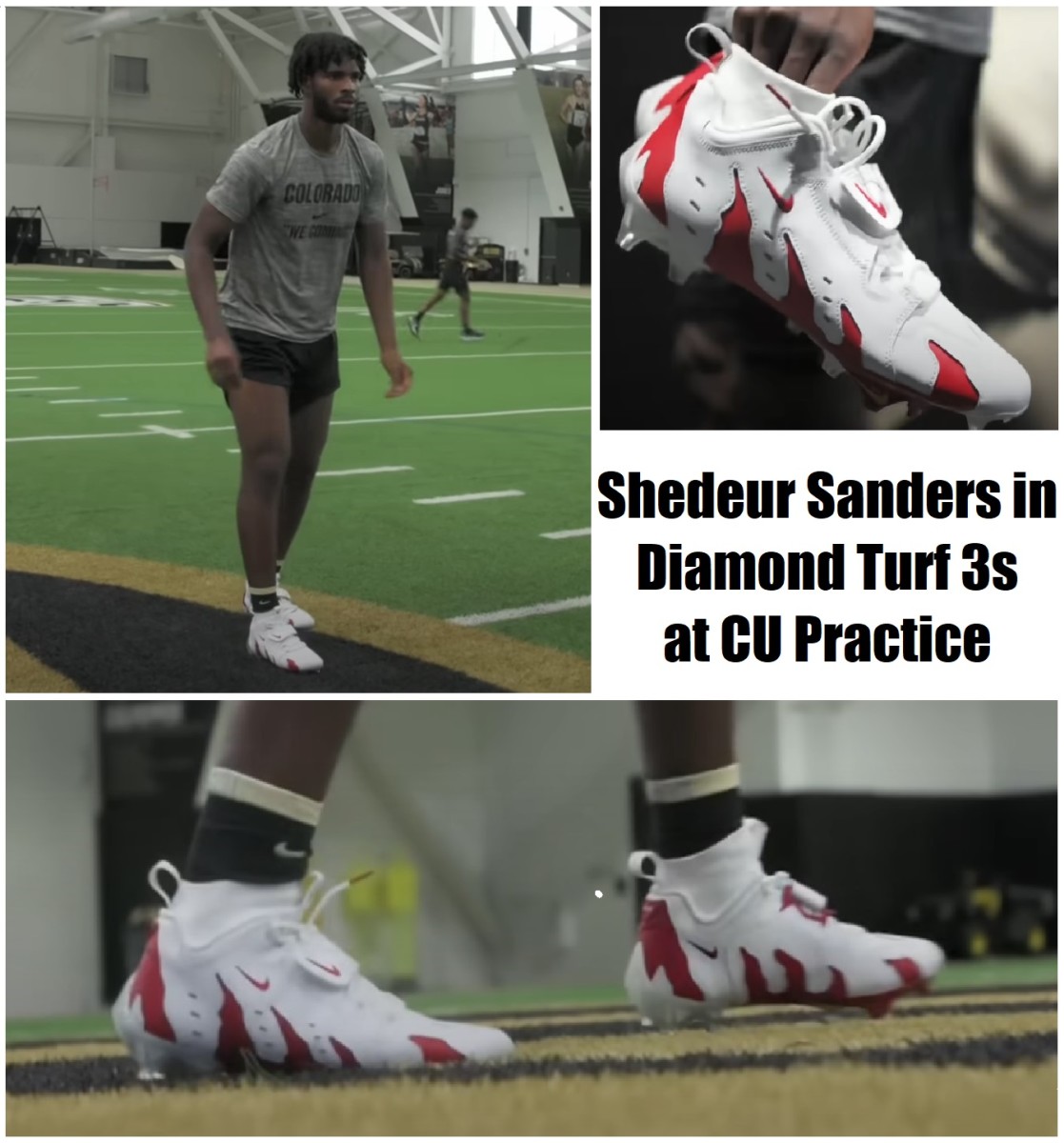 Colorado's Shedeur Sanders in practice with Nike Diamond Turf