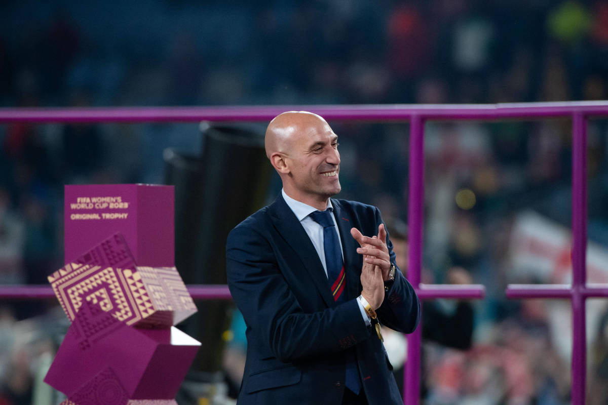 Luis Rubiales, president of the Royal Spanish Football Federation, pictured at Stadium Australia following the 2023 FIFA Women's World Cup final