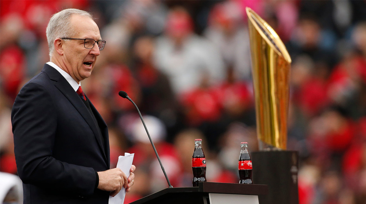 SEC commissioner Greg Sankey honors college football national champion Georgia.