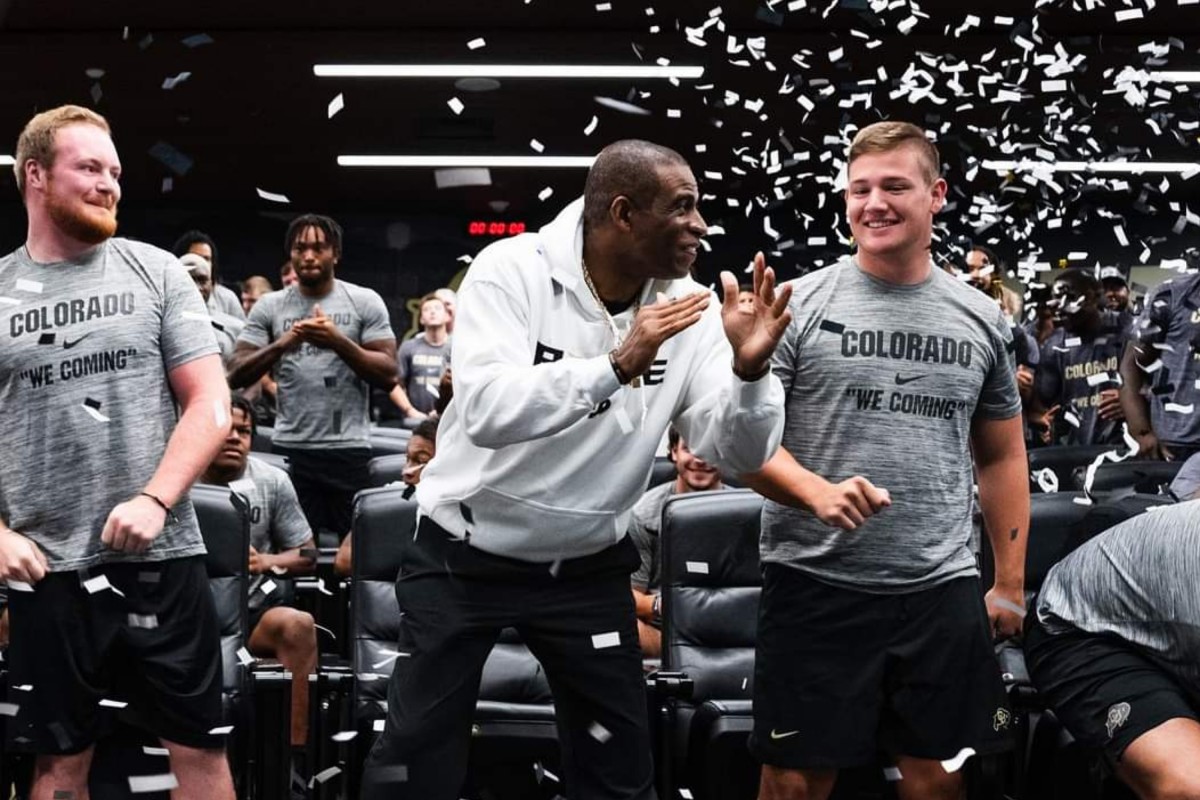 Deion Sanders celebrating his birthday at CU