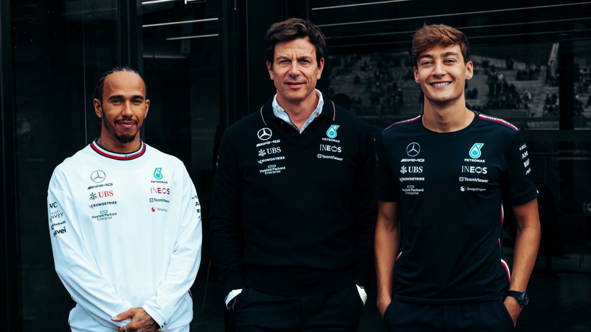 Lewis Hamilton - Toto Wolff - George Russell - Mercedes
