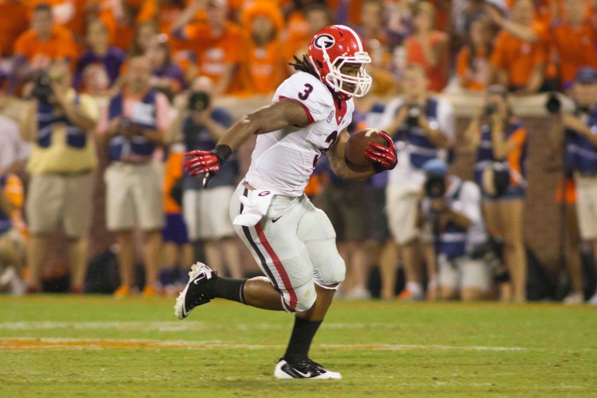 Running back Todd Gurley during Georgia's 2013 matchup against Clemson