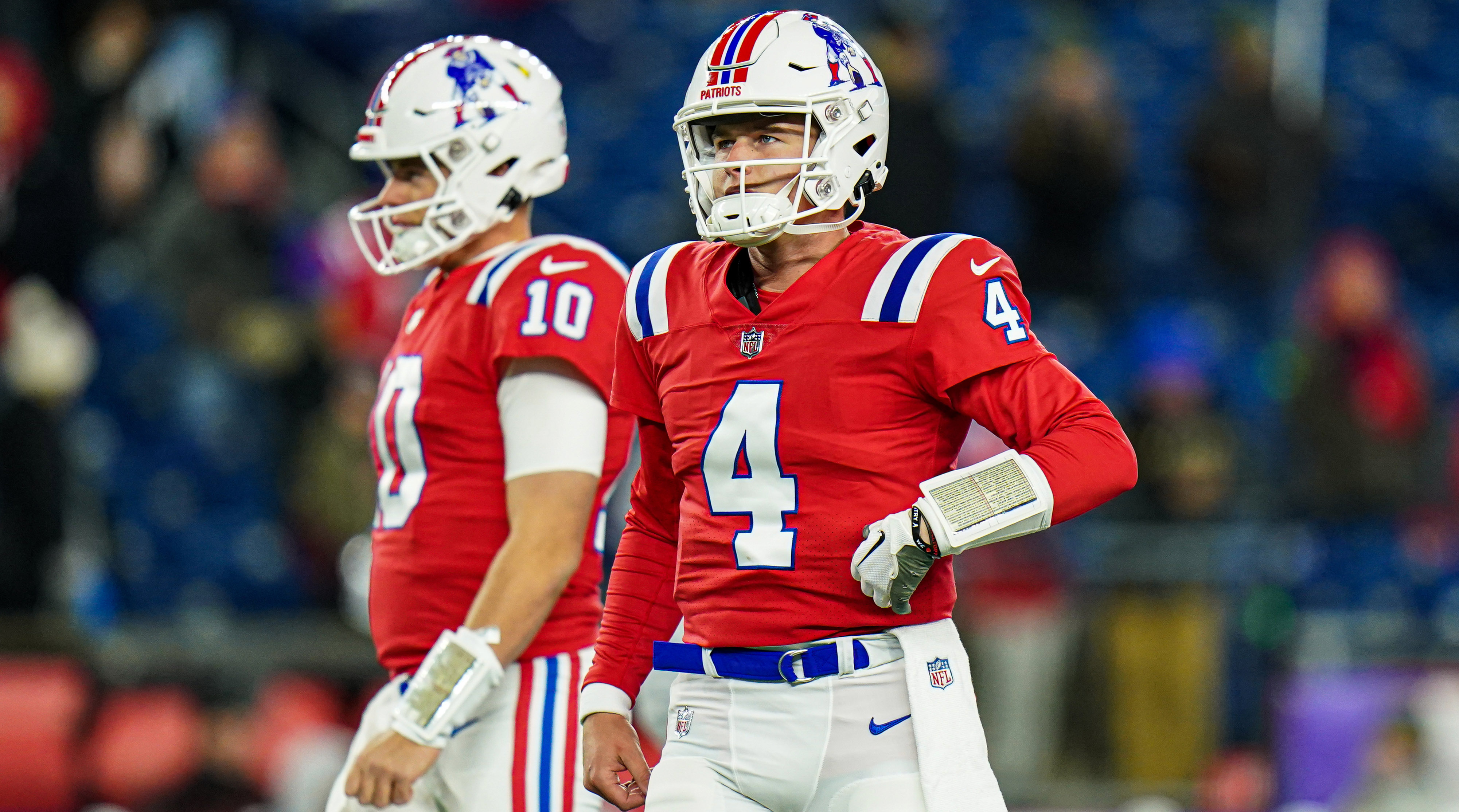 Patriots quarterbacks Bailey Zappe and Mac Jones