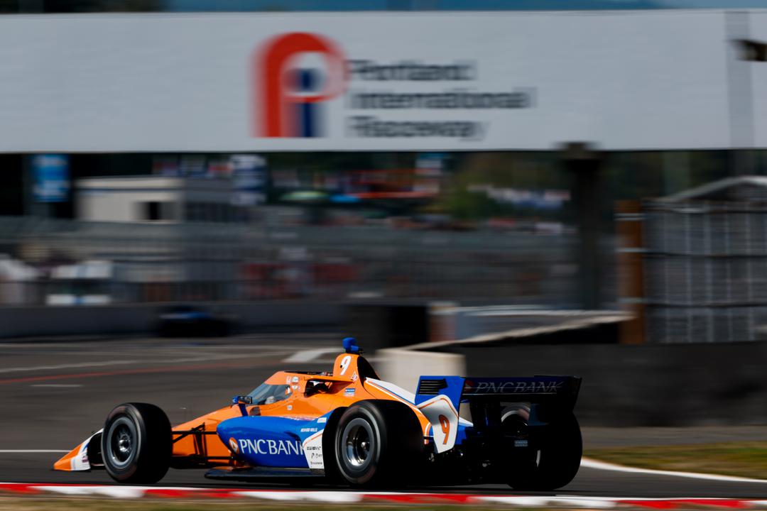 Scott Dixon finished third in Sunday's race at Portland, clinching second place in the 2023 IndyCar standings. IndyCar photo by Joe Skibinski.