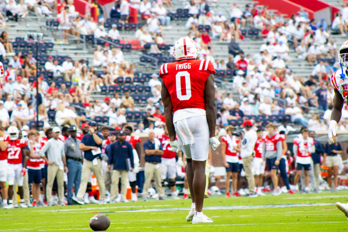 Former Ole Miss tight end Michael Trigg during Week 1 home game vs. Mercer