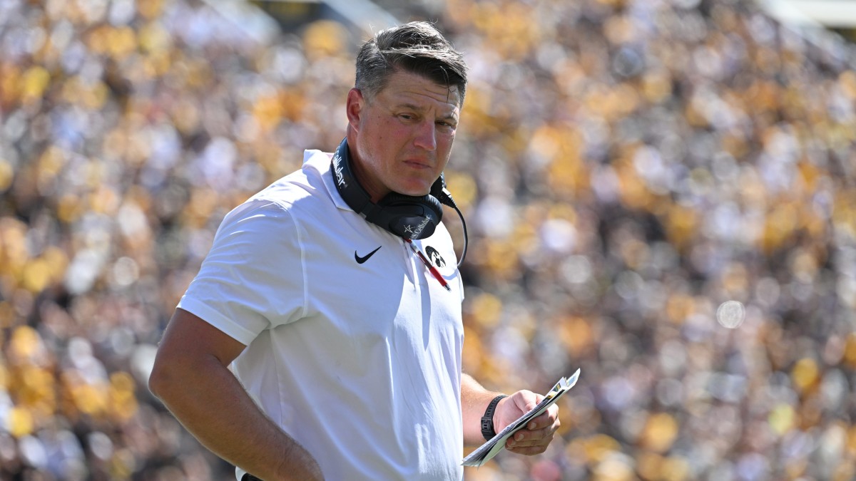 Brian Ferentz is in his seventh season as Iowa’s offensive coordinator.