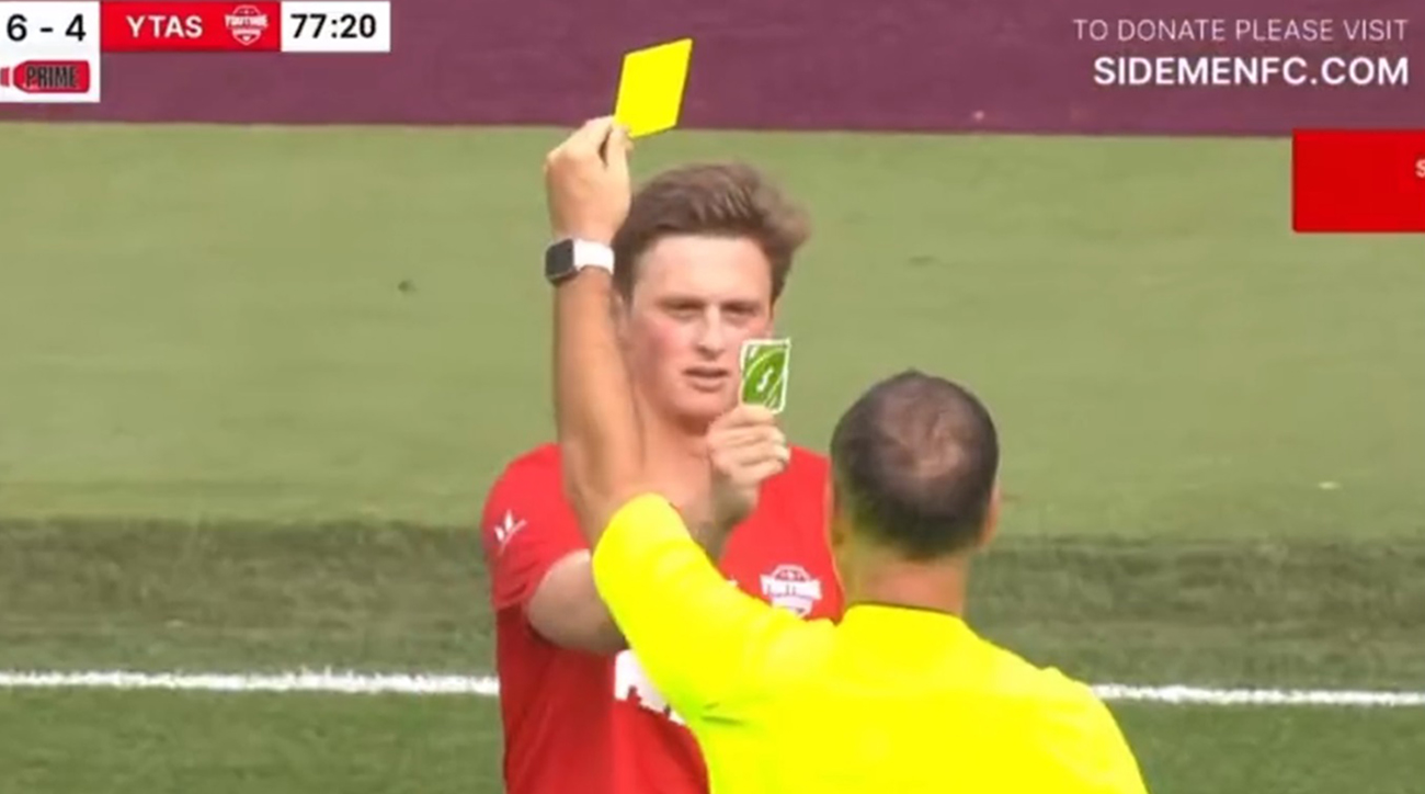 SportsCenter on Instagram: He pulled out an UNO reverse card for the ref  after the yellow card 😂 @espnfc (via @sidemen)