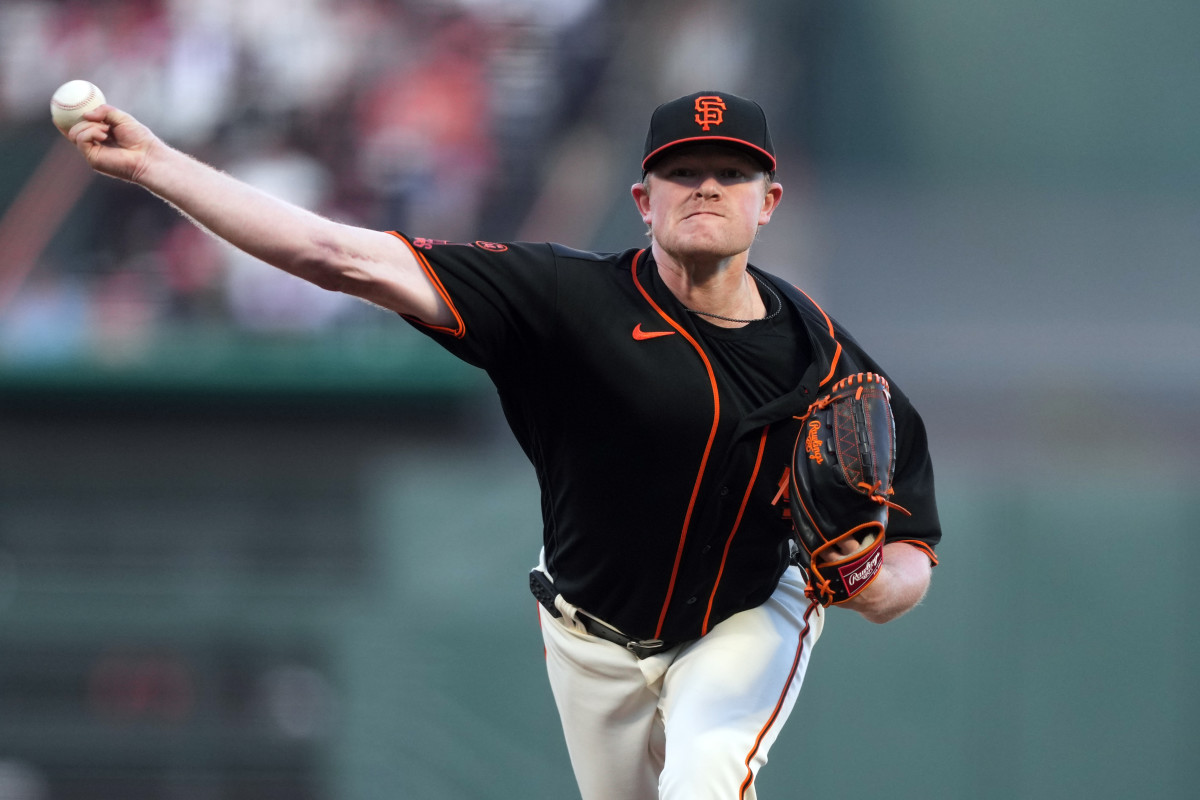 SF Giants starting pitcher Logan Webb throws a pitch against the Colorado Rockies during the third inning at Oracle Park on September 9, 2023.