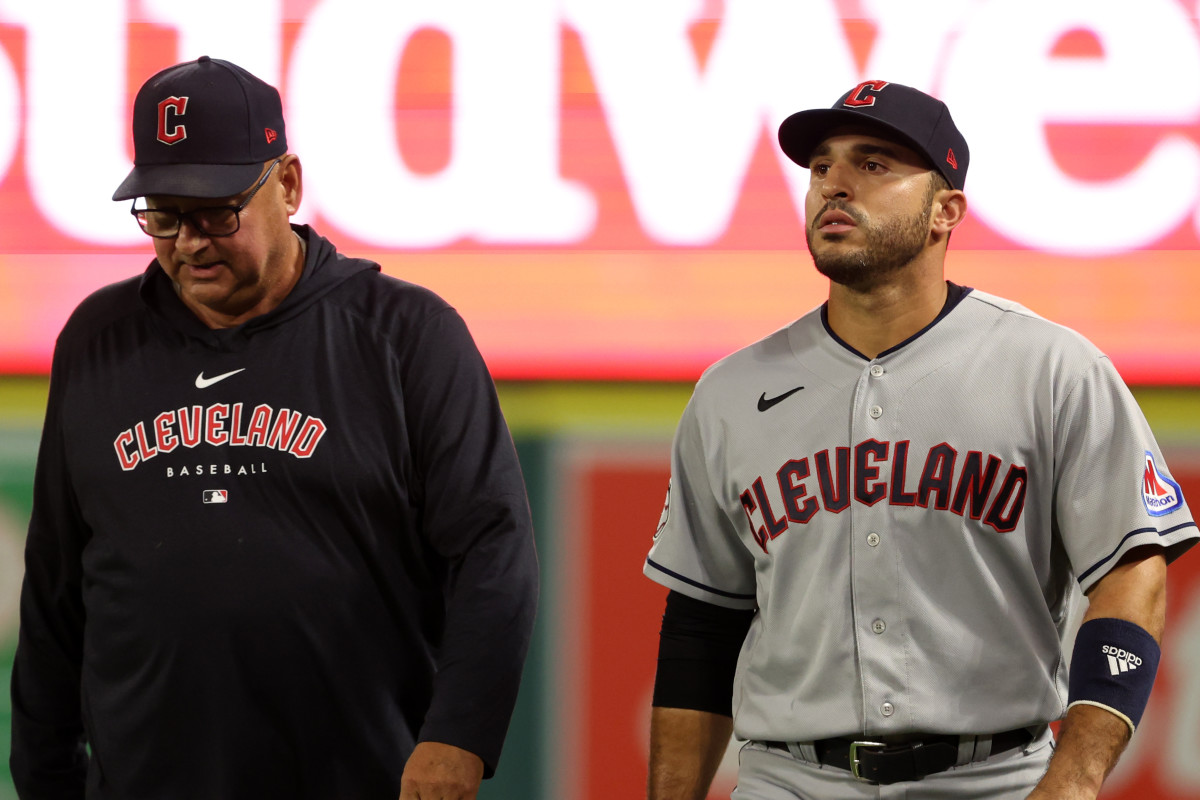 Ramón Laureano Exits Guardians-Angels Game With Apparent Hand Injury -  Sports Illustrated Cleveland Guardians News, Analysis and More