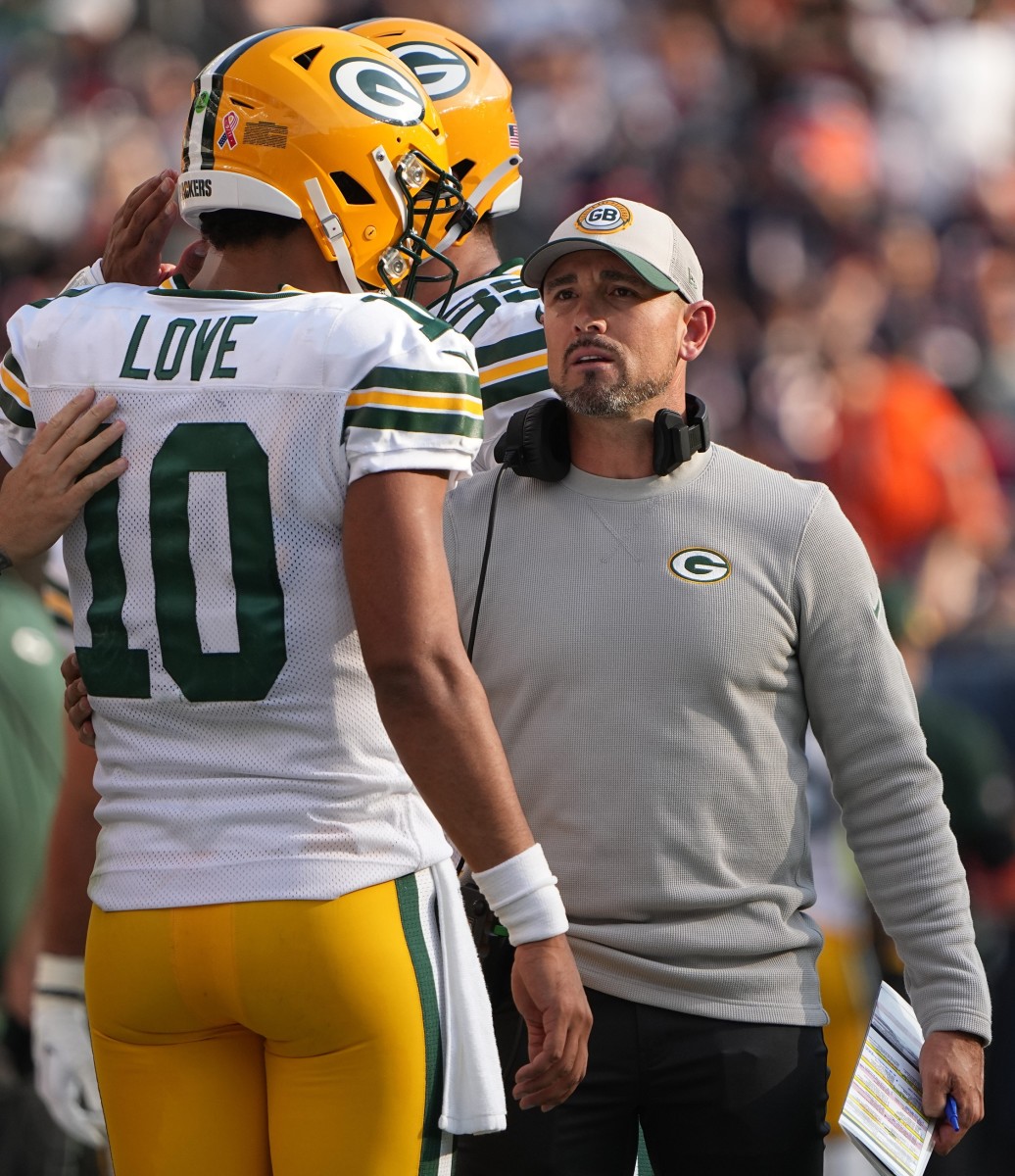 Packers coach Matt LaFleur now has Jordan Love as his starting quarterback after Green Bay traded Aaron Rodgers in the offseason to the Jets.