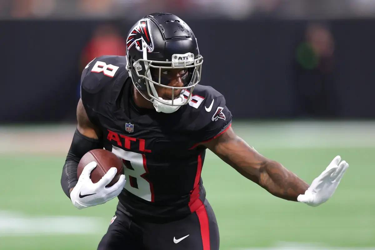 Atlanta Falcons tight end Kyle Pitts in action Week 5 against the Houston Texans.