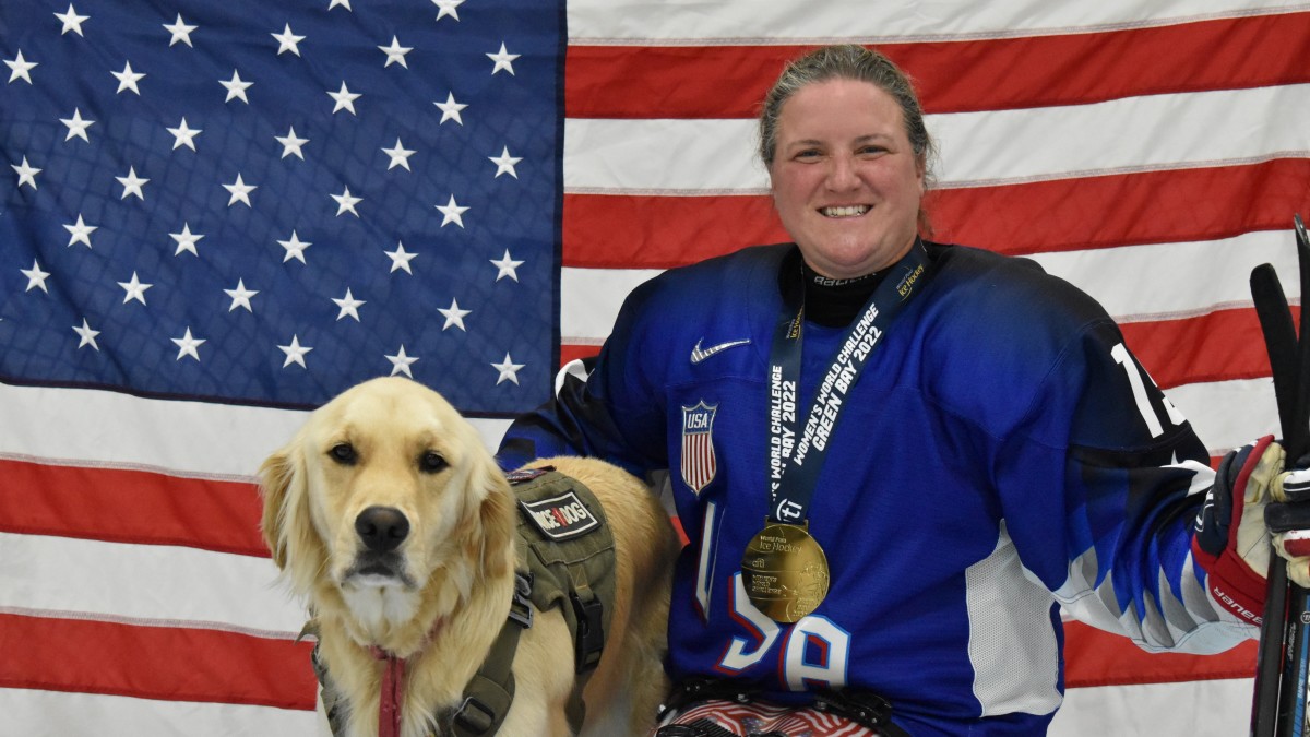 Christy Gardner is a retired Army sergeant who now competes on Team USA’s Para ice hockey team and Para surfing team.