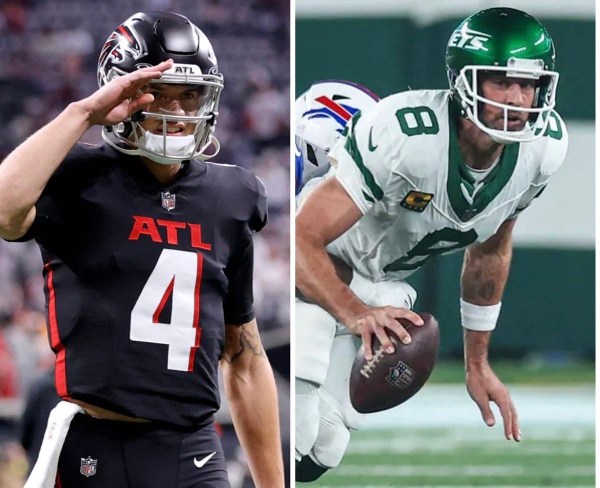 Desmond Ridder Aaron Rodgers