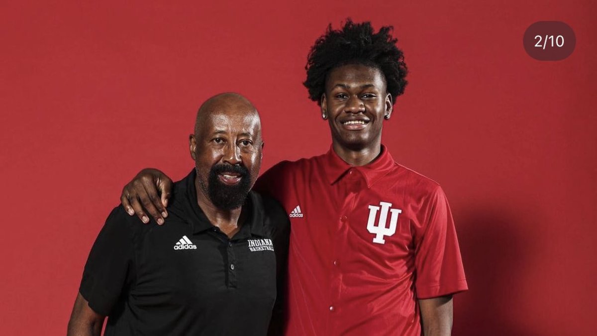 Tyler Betsey pictured with Indiana coach Mike Woodson during his official visit to Bloomington in June.