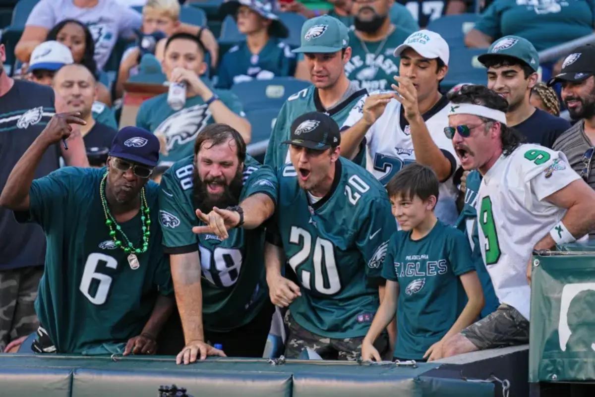 Eagles fans make some noise during a game