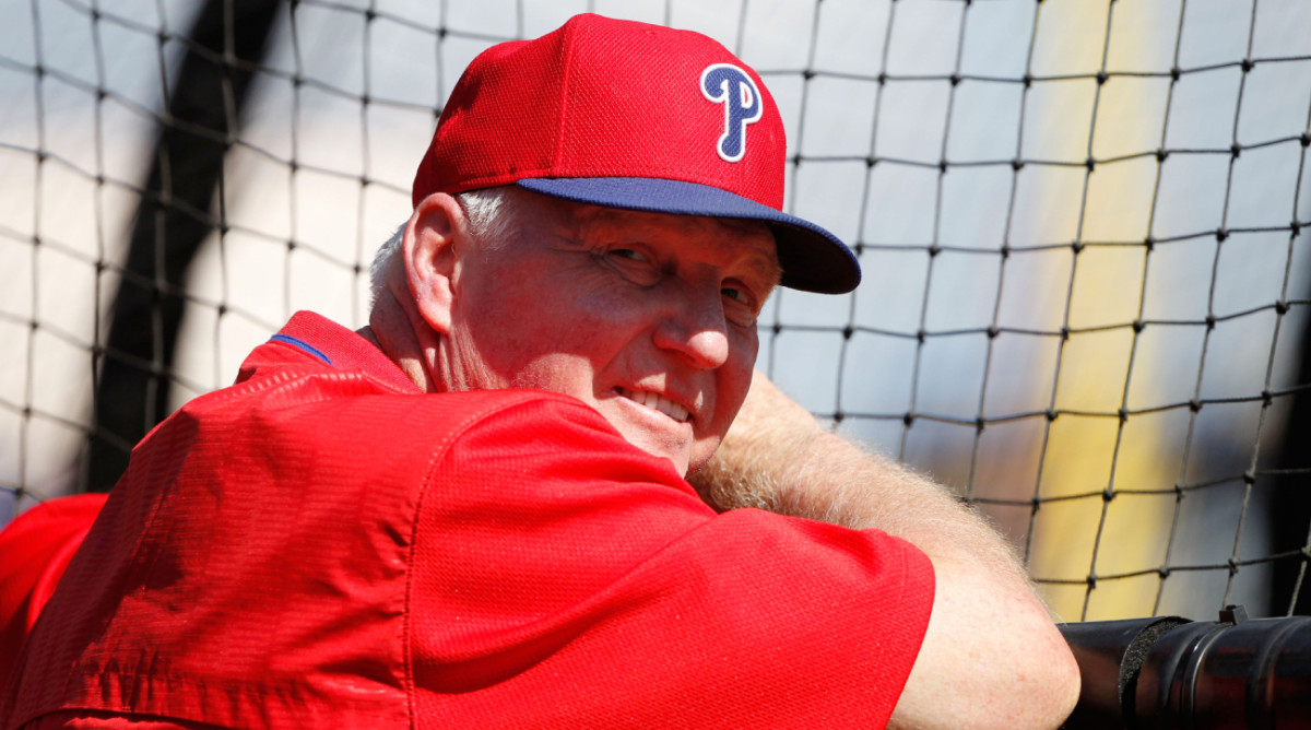 Former Phillies manager Charlie Manuel at a spring training game in 2015.