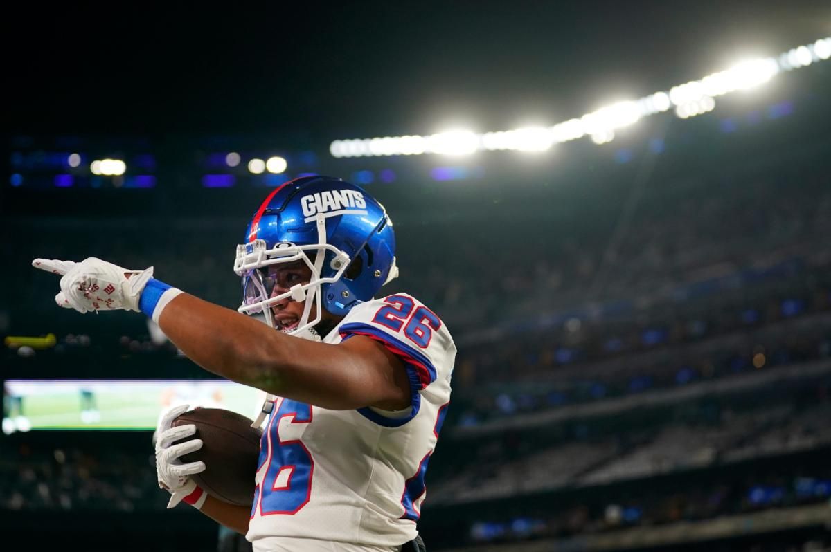 New York Giants running back Saquon Barkley has plenty of gas in the tank.