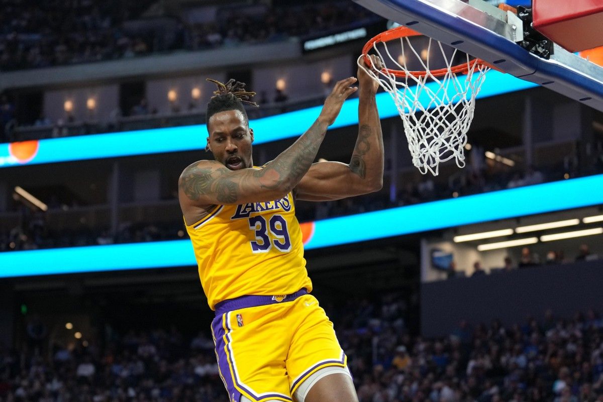 Dwight Howard during his latest run with the LA Lakers in 2022.