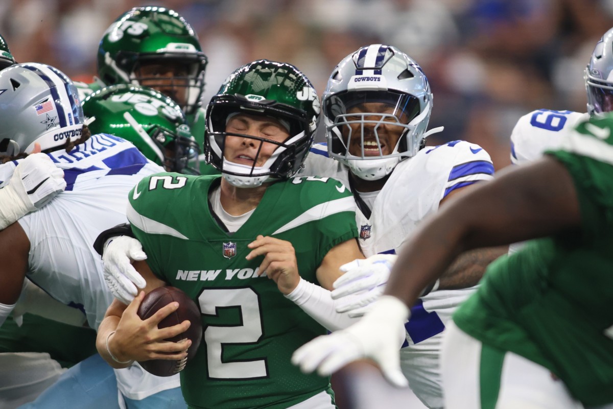Cowboys linebacker Micah Parsons had a huge day against the Jets with two sacks, four quarterback hits, three tackles for loss and a recovered fumble.