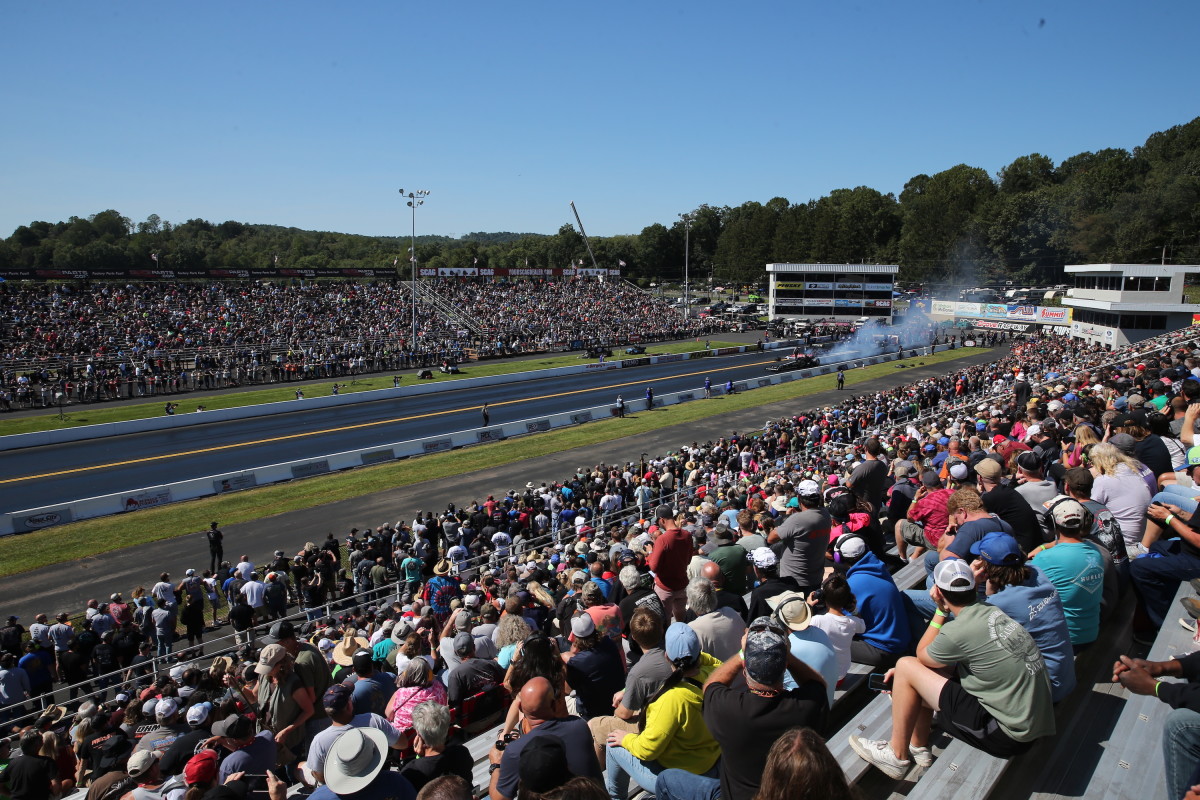 The stands at Maple Grove Raceway near Reading, Pa., were sold out for this weekend's start to the six-race NHRA Countdown to the Championship playoffs. Photo courtesy NHRA.