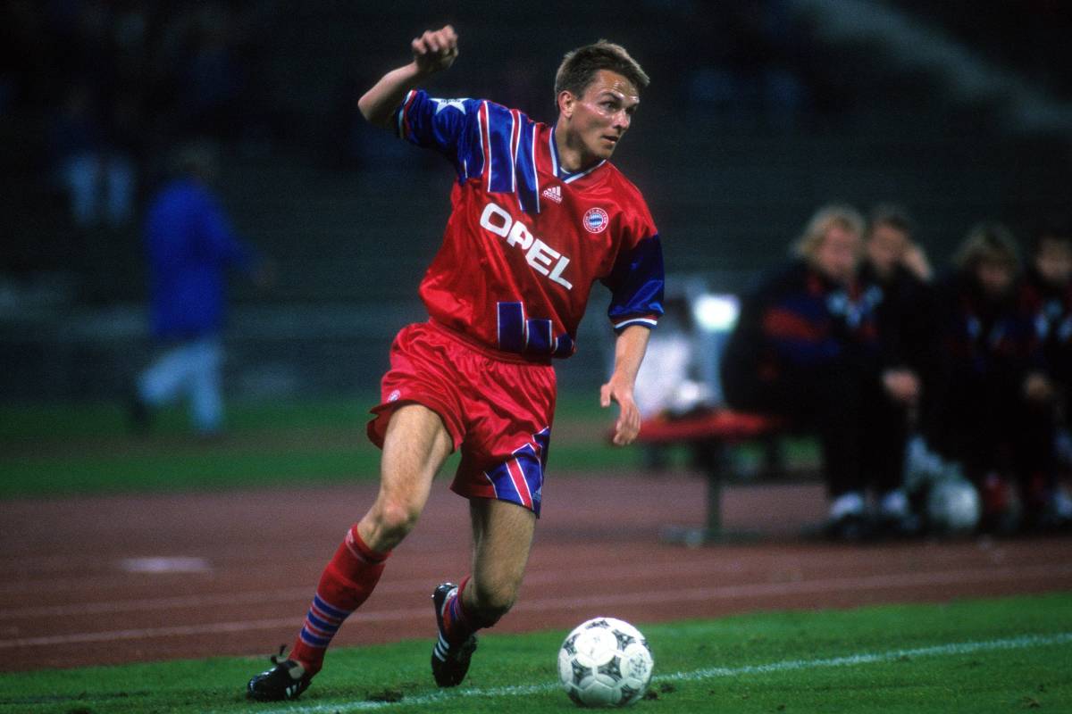 Dietmar Hamann pictured playing for Bayern Munich in 1995