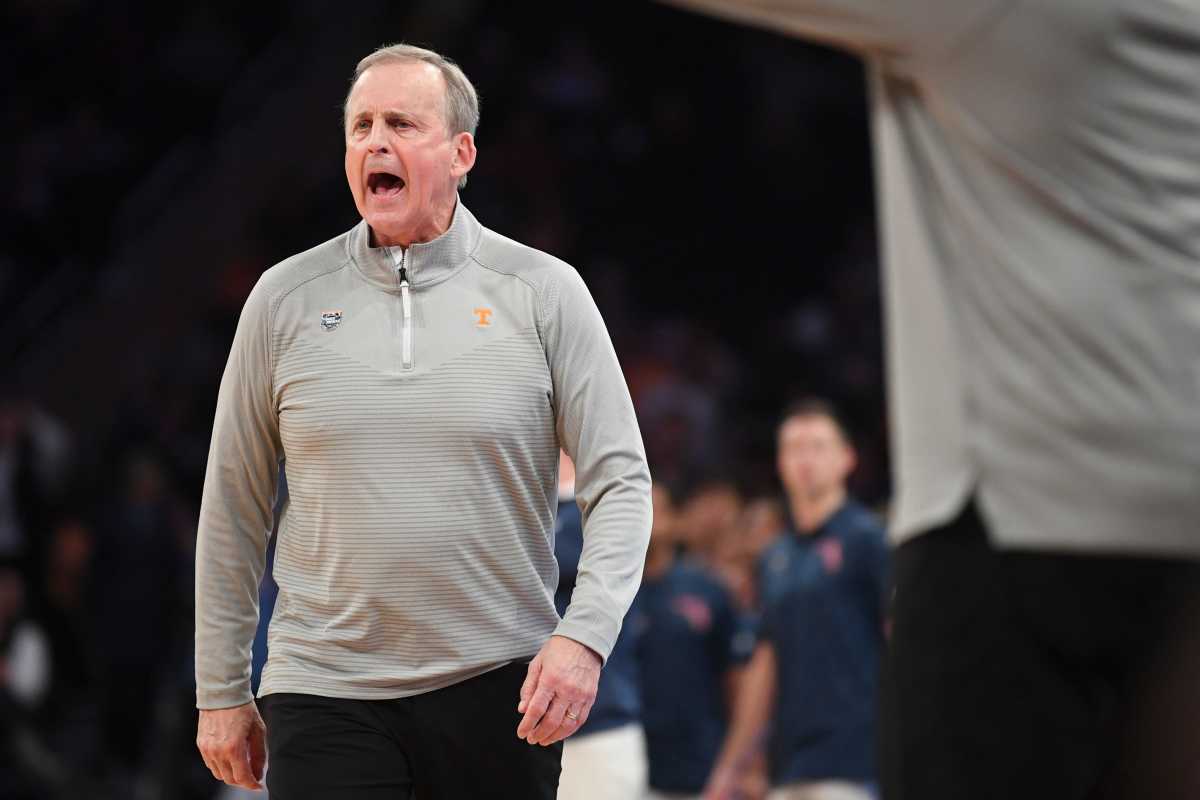 Tennessee Volunteers HC Rick Barnes during the Sweet 16 against FAU on March 24th, 2023, in New York City, New York. (Photo by Caitie McMekin of the News Sentinel)