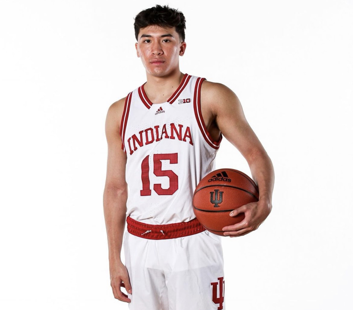 Indiana freshman James Goodis pictured in No. 15 jersey.